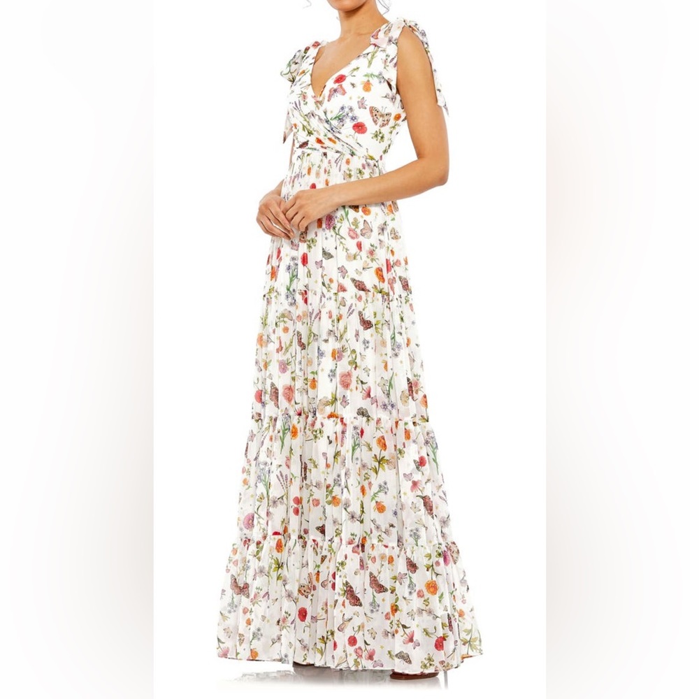 Ieena for Mac Duggal Floral A-line Gown